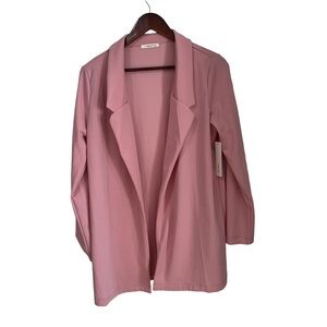 Timing Women's Blush Pink Open-Front Blazer